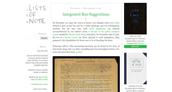 Desktop Screenshot of listsofnote.com